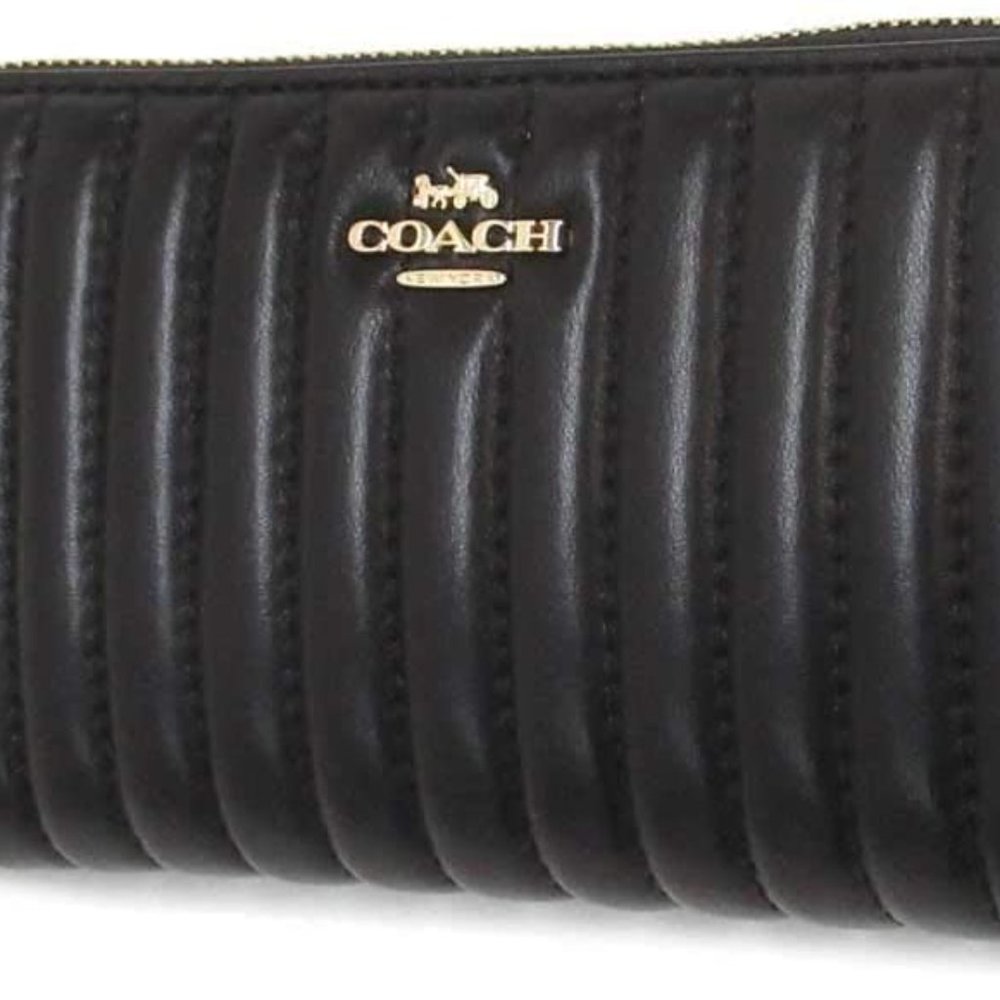 🚀SOLD🧨NWT Coach Accordion Zip Wallet W/ Linear Quilting - Picture 3 of 11